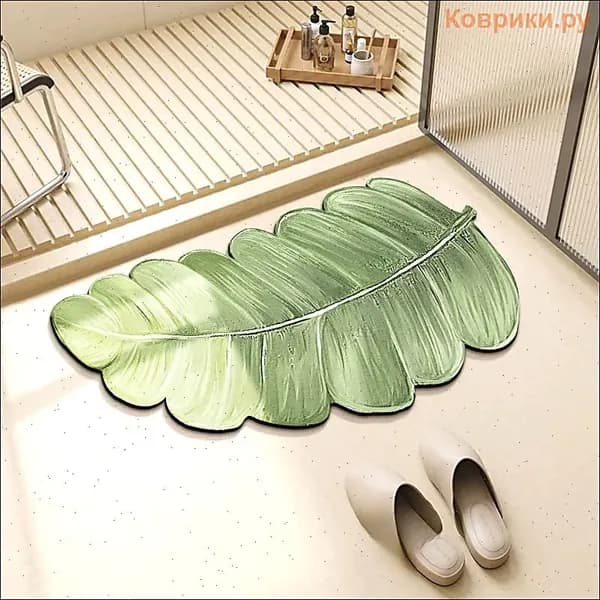 Коврик для ванной 30x50 см 3 мм 3d-эффект зеленый