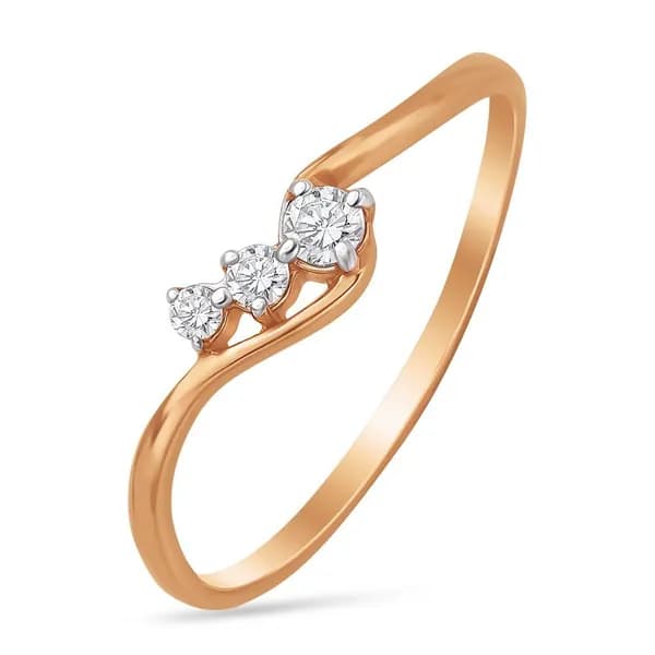 Кольцо золотое женское с фианитами 585 пробы 585GOLD