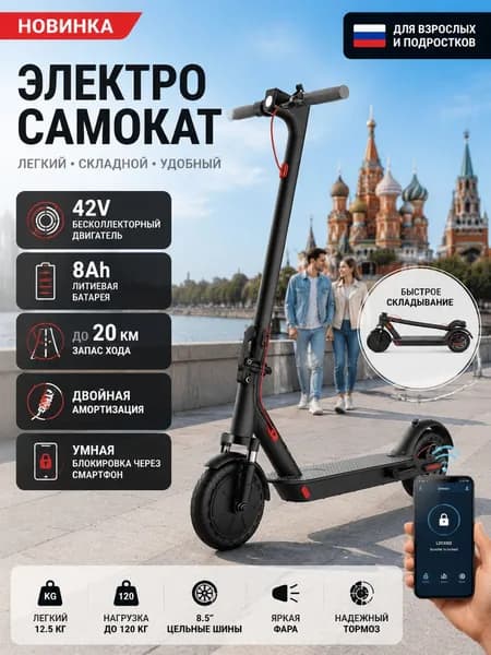 Электросамокат 2606061144007646, черный