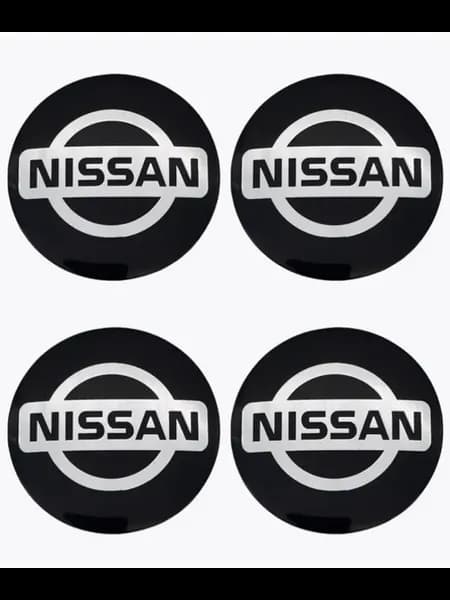 Наклейки на колпаки 57мм Nissan 4 штуки