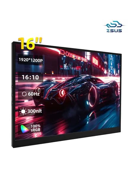 16" Монитор (16A-RU), IPS, 1920x1080, 60 Гц, черный