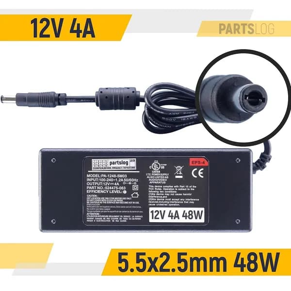DA-60W12 Адаптер для монитора Acer 12V 4A 5.5x2.5mm 48W (совместимый)