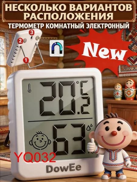термометр комнатный,термометр электронный,для дома,гигрометр комнатный,метеостанция домашняя DOW-0408