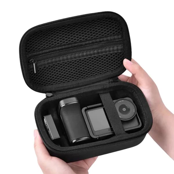 Чехол для экшн-камер DJI Action 6/5/4 с Bluetooth-пультом, черный, из ПУ и ЭВА