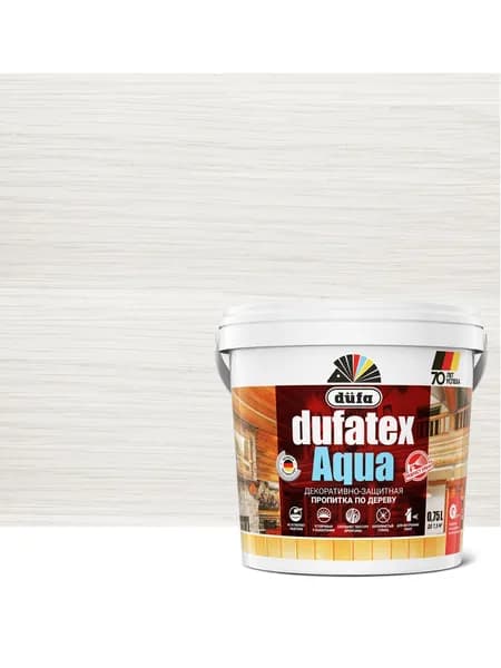 Пропитка для дерева водная tex aqua 0.75 л цвет белый