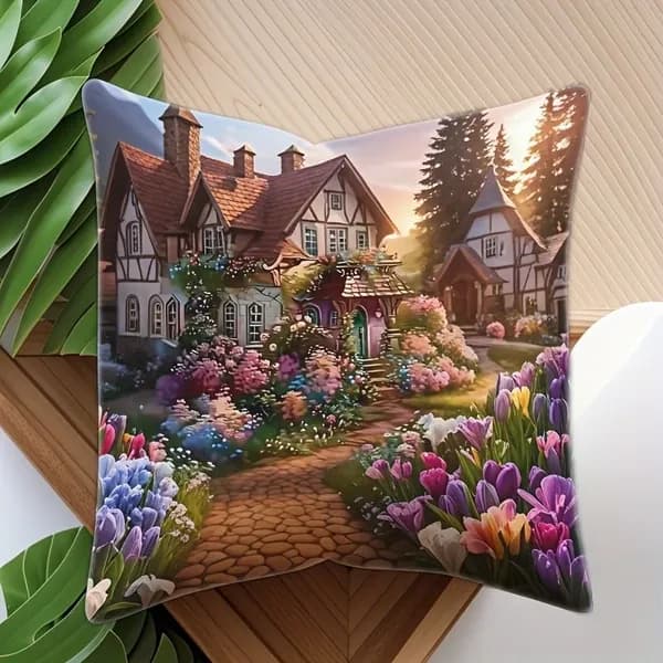 Наволочка декоративная 45x45 см 1 шт коралловый