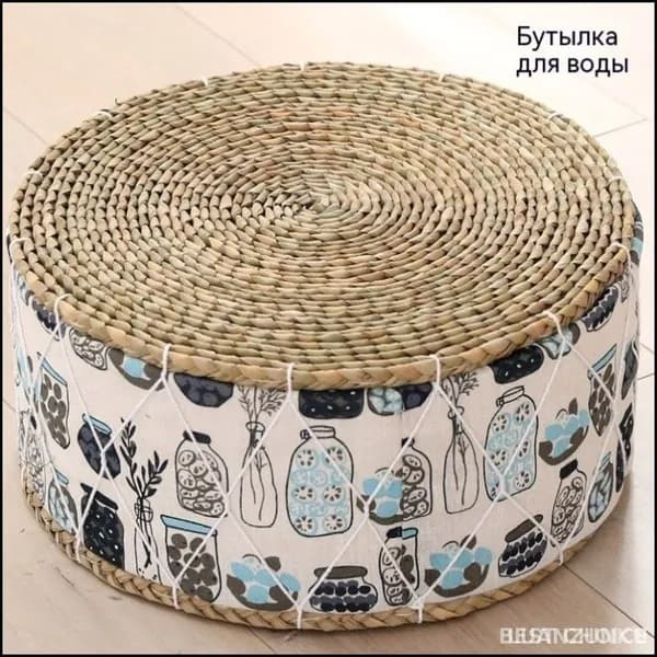 Пуф, Лён, 40х40х20.01 см