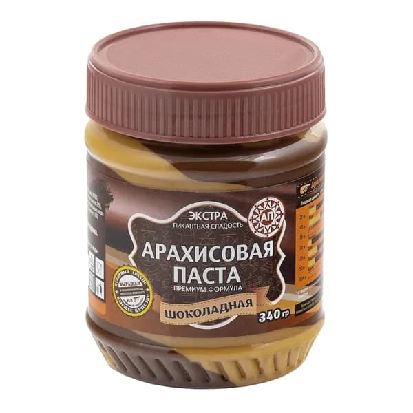 Арахисовая паста АП шоколадная 340гр