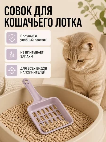 Совок для кошачьего туалета, лопатка для лотка