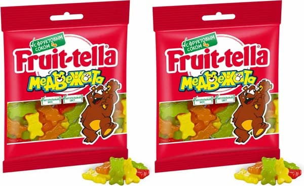 Мармелад Fruittella Медвежата жевательный, комплект: 2 упаковки по 70 г