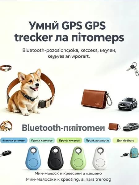 Мини-Bluetooth-локатор для защиты от потери аксессуар для ошейников домашних животных, подходящий для собак, кошек, детей, автомобилей, кошельков и ключей