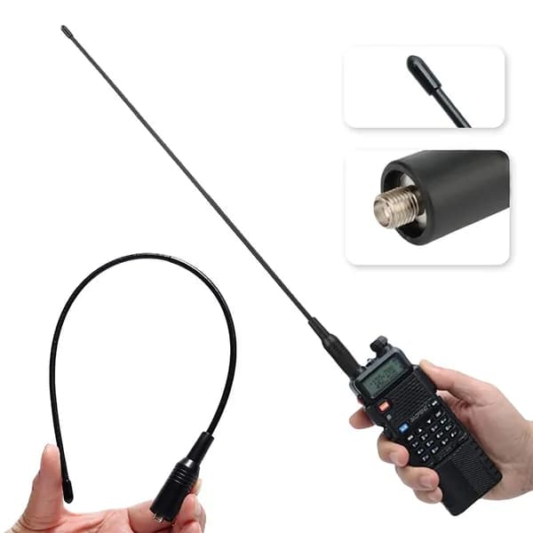 Антенна для рации NA-771 с усилением 2,5 дБ, двуходовая VHF/UHF, 144/430 МГц, разъём SMA-мама