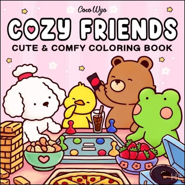 Little Spooky: Coloring Book for Adults and Teens Featuring Cute Creepy Creatures in Cozy Hygge Moments for Relaxation