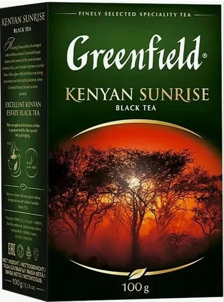 Чай черный листовой Greenfield Kenyan Sunrise (Кения Санрайз), 100 г