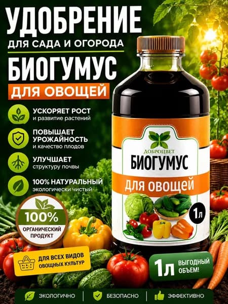 Биогумус удобрения для сада и огорода 1000 мл