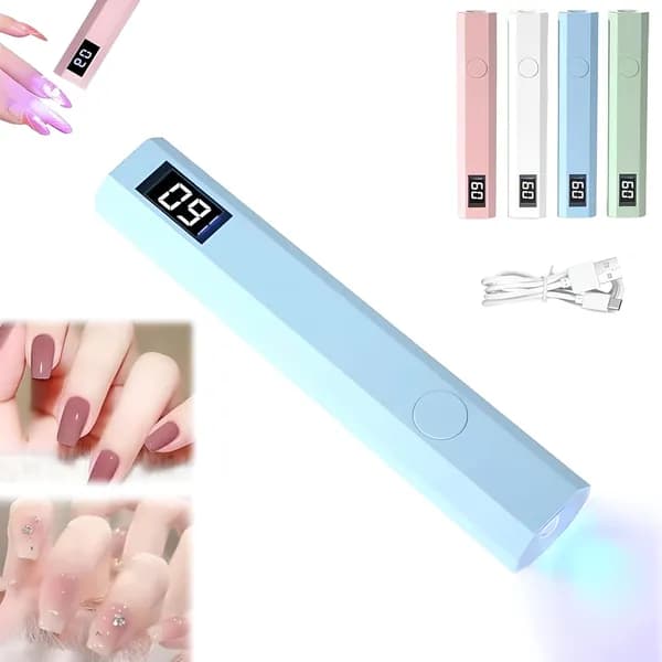 LAMIRO Портативная UV лампа для ногтей с таймером, мини LED для гель-лака, для наклеек и искусства на ногтях.