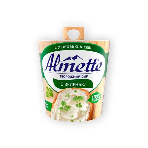 Сыр творожный с зеленью 60% 150 г, Almette