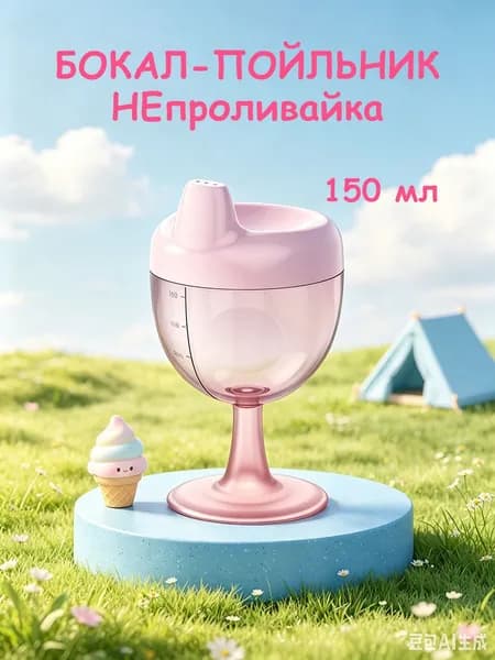 Поильник детский непроливайка,непроливайка с насадкой бокал с твердым носиком для малышей 150 мл, от 9 мес