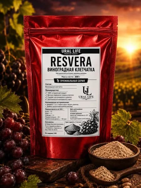 RESVERA URAL LIFE антиоксидант (виноградная клетчатка)