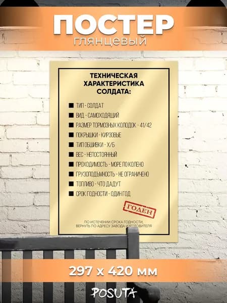 Постер на стену дембель характеристика солдата