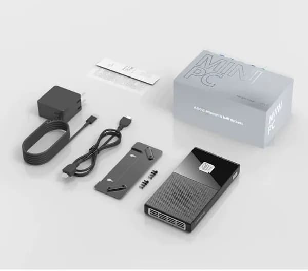 Мини-ПК (Intel N200, RAM 16 ГБ, SSD 256 ГБ, Windows), черный