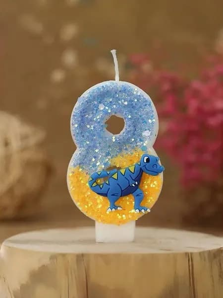 Свечи для торта цифра 8, 8 см, 1 шт