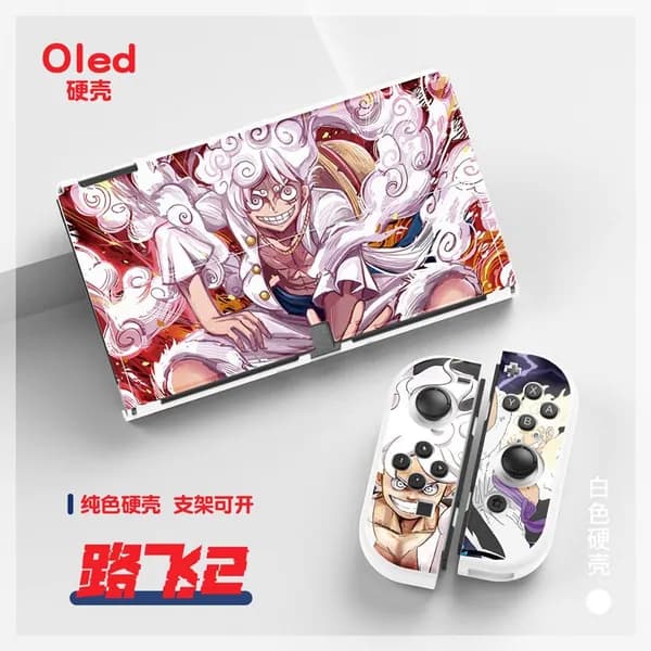 Чехол для Switch OLED One Piece с жестким корпусом, окрашенный узор, защитный , разделенный жесткий корпус