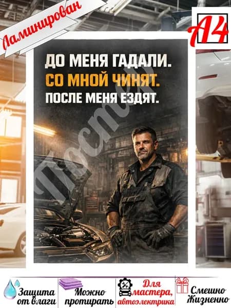 Постер для автомеханика