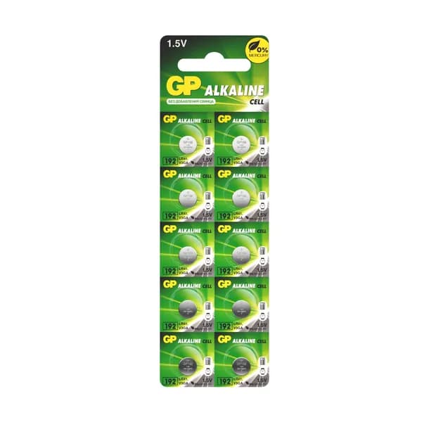 GP SOLDEN LR41 (LR736, AG3, G3) 10 шт Батарейки щелочные, 1,5V