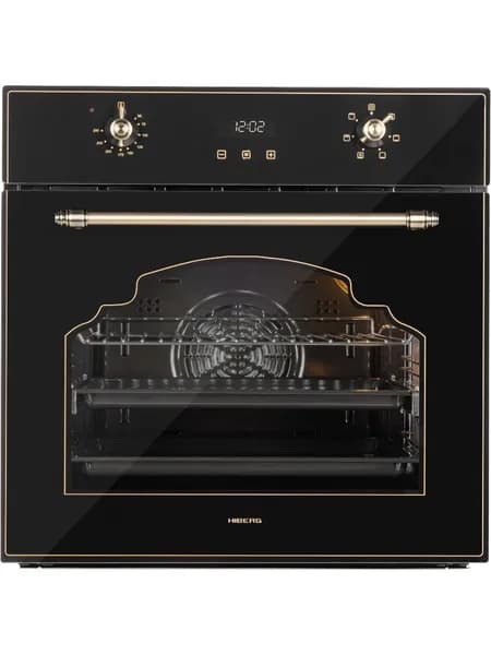 Духовой шкаф HIBERG VM 6260 RB встраиваемый, электрический, электронное управление, конвекция, гриль, ретро-дизайн