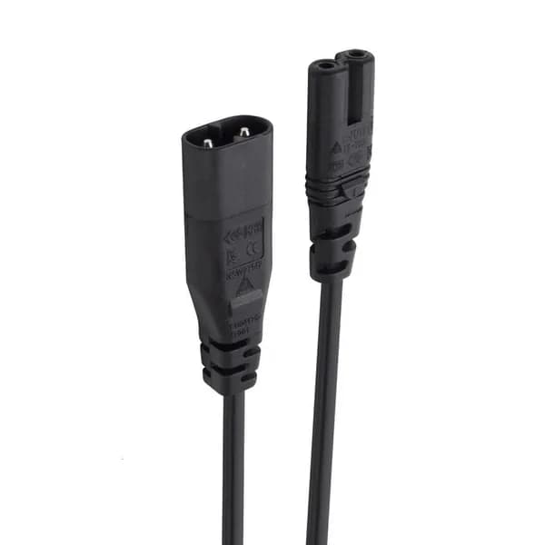 30 см. Мужская головка к женской линии кабеля C7 C8 Power Adapter IEC320 2PIN