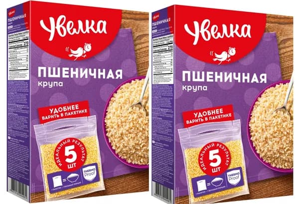 Крупа Увелка Пшеничная 5пак*80г, 2 шт