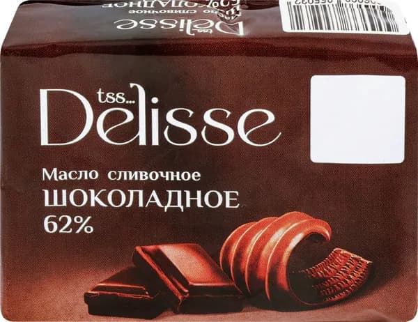 Масло сливочное DELISSE Шоколадное 62%, без змж, 180г2шт