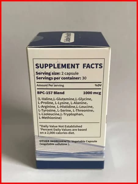 Пептид для заживления ран,желудка,суставов и связок BPC-157 Jiabei health 60 caps/ БПС-157 Jiabei Health 60 капс