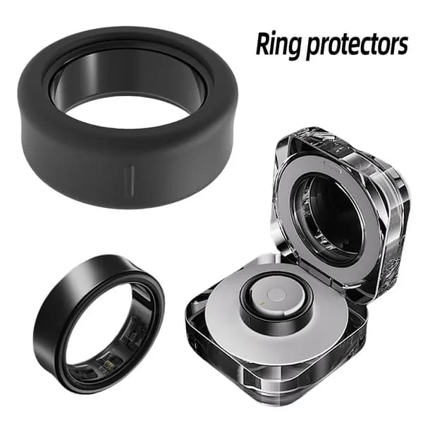 Силиконовый чехол для кольца Samsung Galaxy Ring, чёрный, размер S