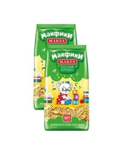 Макароны "Алфавит" МАКFА,2шт по 300г