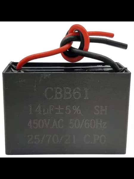 Пусковой конденсатор CBB61 14мкф, 450В гибкие выводы