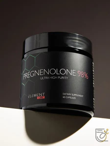 Прегненолон (Pregnenolone 98%) 50 мг, 60 капсул, улучшение памяти, замедляет процесс старения