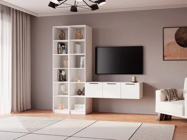 Стенка Лорена Пакс - 20 Белый 200x50x210
