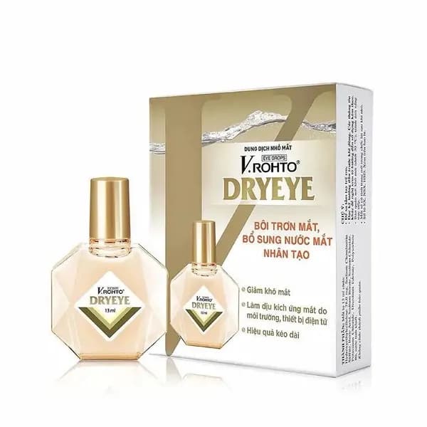 Капли для глаз V.Rohto DryEye 13 мл от сильной сухости, жжения и усталости глаз, длительный эффект увлажнения