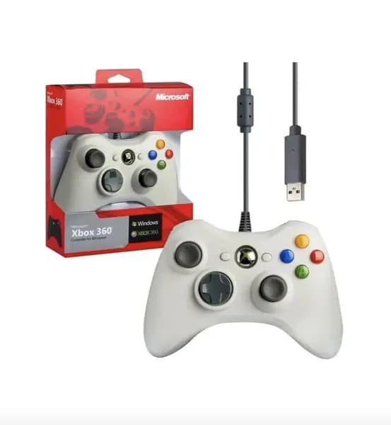 Геймпад проводной для Xbox 360 и PC,белый