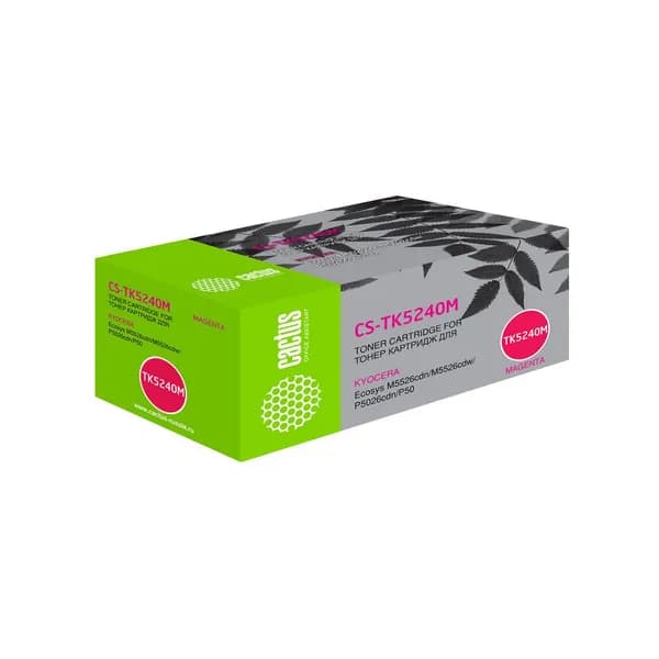 Картридж лазерный Cactus CS-TK5240M magenta (3000стр.) для Kyocera Ecosys M5526cdn/M5526cdw/P5026c) (CS-TK5240M)