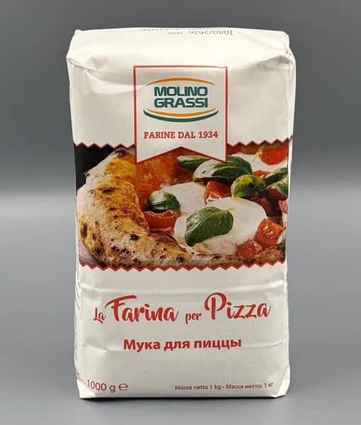 Мука Molino Grassi из мягких сортов пшеницы для пиццы La Farina per pizza e focaccia, 1000 г, Италия