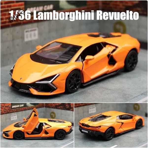 Модель коллекционная металлическая 1:36 спортивного автомобиля оранжевая