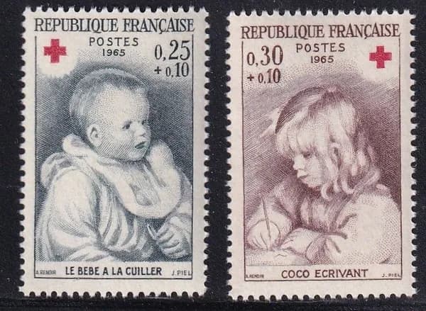 Франция 1965 красный крест 2 марки