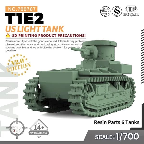 LYMODEL-SS SS700767 1/700 US T1E2 Легкий танк