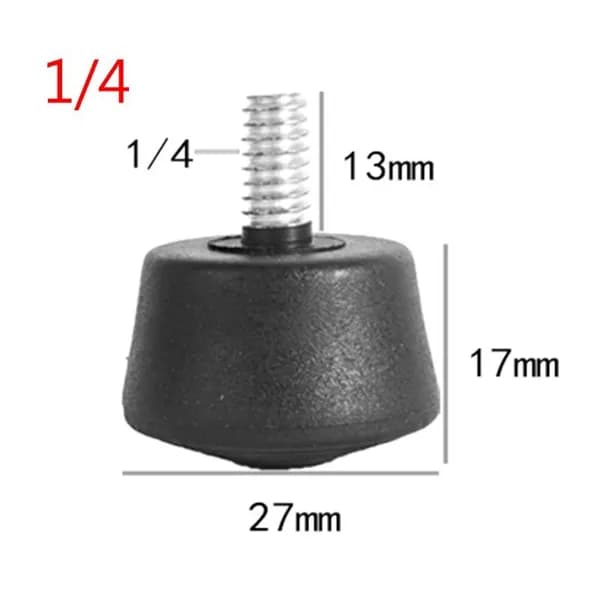 (1шт) Винтовая резиновая накладка для ног-1/4