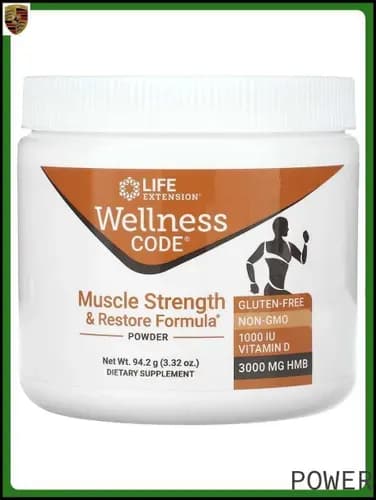 Life Extension, Wellness Code, средство для укрепления и восстановления мышц, в порошке, 94,2 г (3,32 унции) POWER