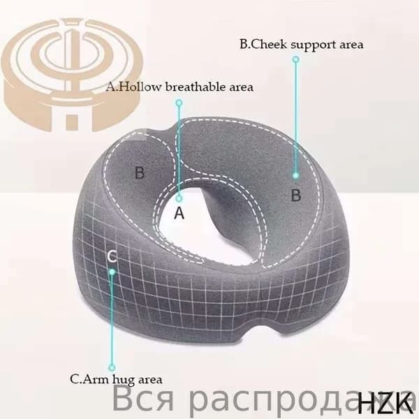 Подушка для косметической кровати, U-образная подушка для лица для массажного стола Пена с эффектом памяти