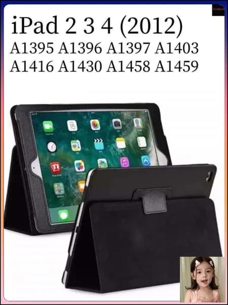 Чехол для iPad 2 3 4 (2012) 9.7'' A1395 A1396 A1397 A1403 A1416 A1430 A1458 A1459 A1460 чехол-книжка с Вращающаяся подставка,черный